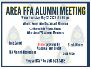 Area FFA Alumni Meeting- Canceled
